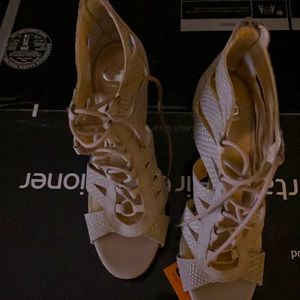 Strapped up 4 inch dress shoe